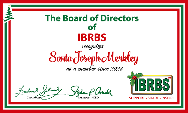 IBRBS Membership certificate