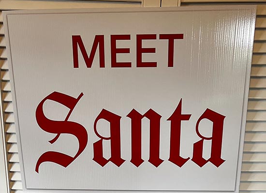 Meet Santa Sign