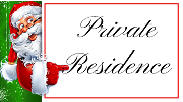 Private residence sign