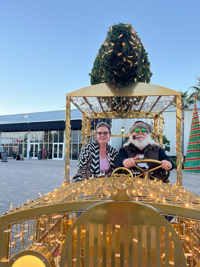 Papa & Mrs. Claus funnin at the World Equestrain Center on a rare day off in December