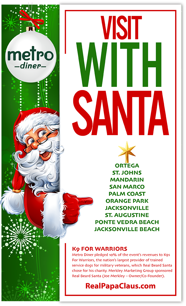 Santa At Metro Diner flyer