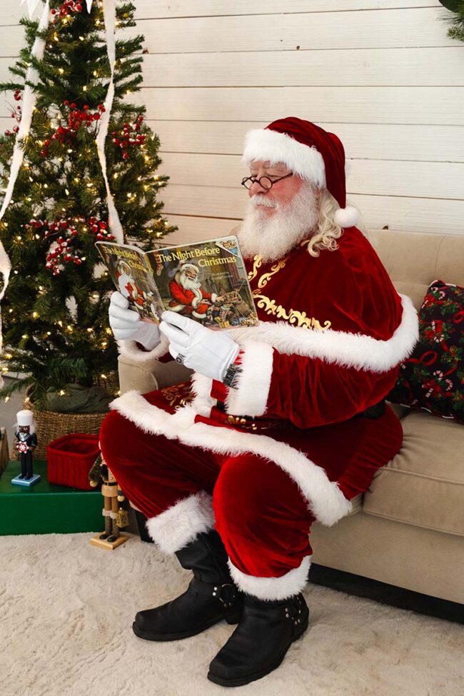 Santa is reading a classic!
